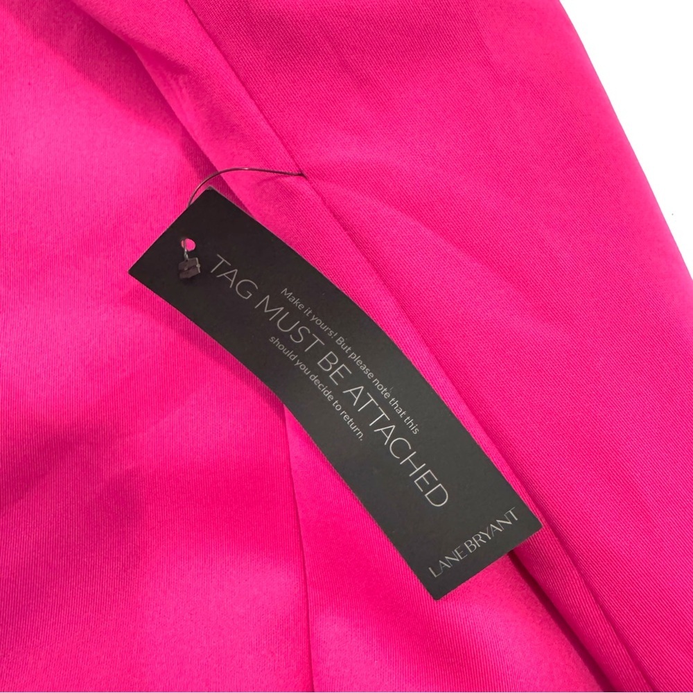 Lane Bryant Sz 26p Pink Sleeveless Ruffled Hem Sheath Dress V-Neck Romantic Sexy - Picture 8 of 13